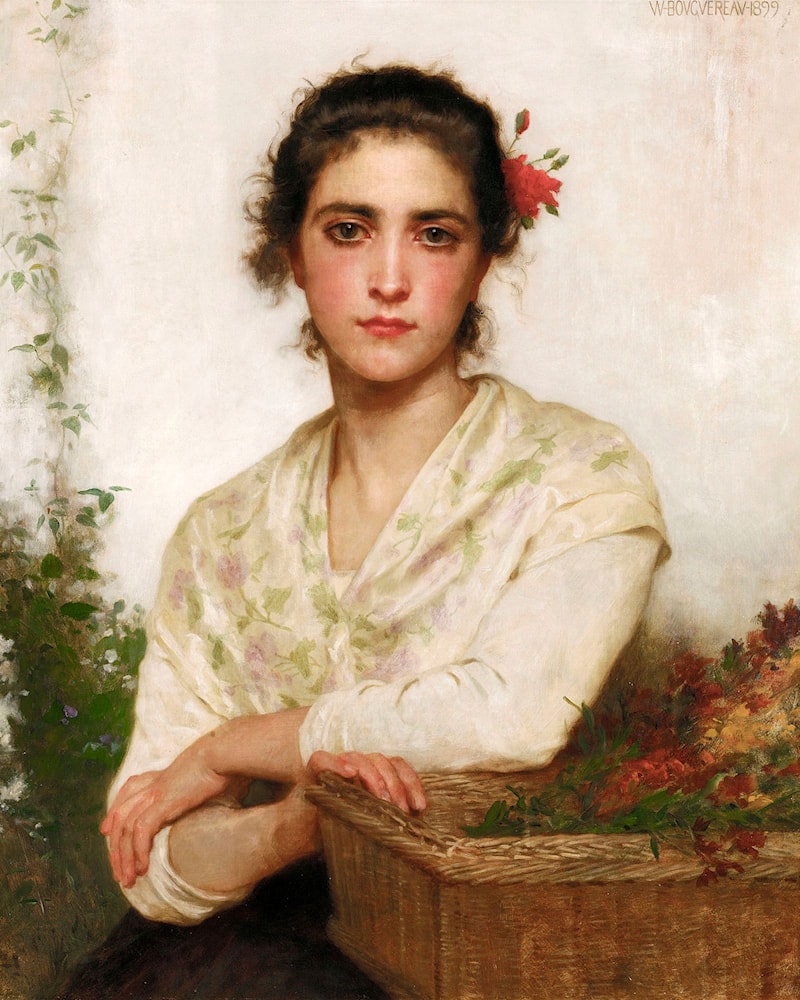 The Flower Seller by William Adolphe Bouguereau Art Renewal Center