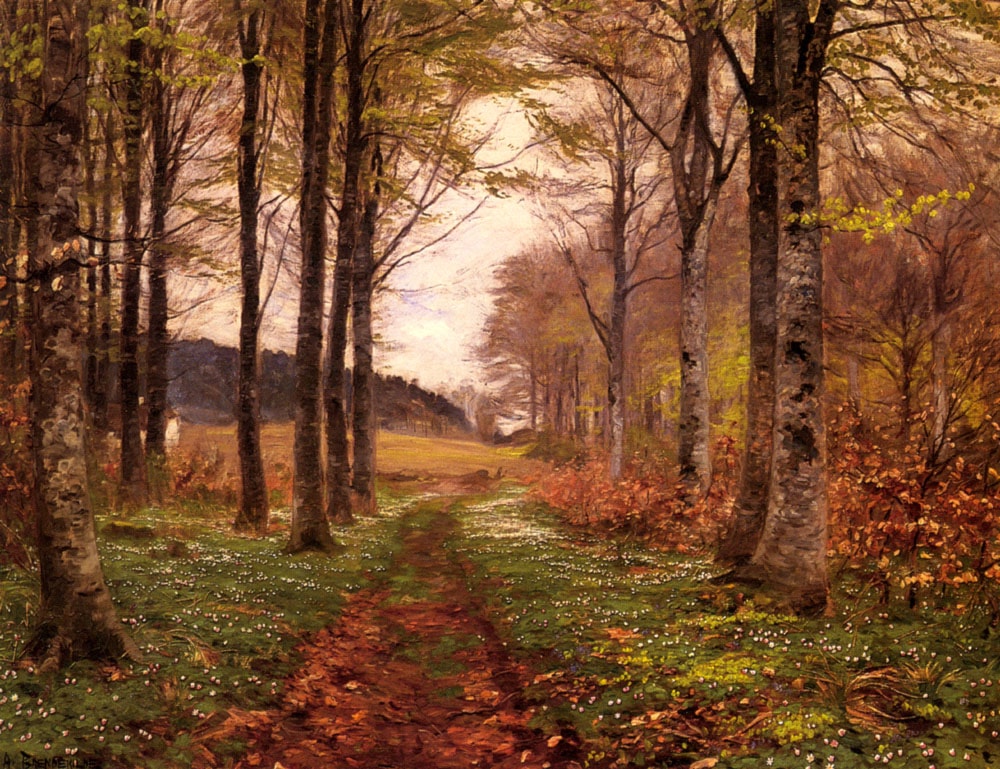 A Woodland Landscape by Hans Anderson Brendekilde Art Renewal Center