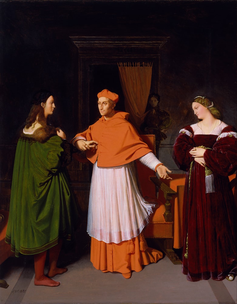 The Betrothal of Raphael and the Niece of Cardinal Bibbiena by Jean Auguste Dominique Ingres