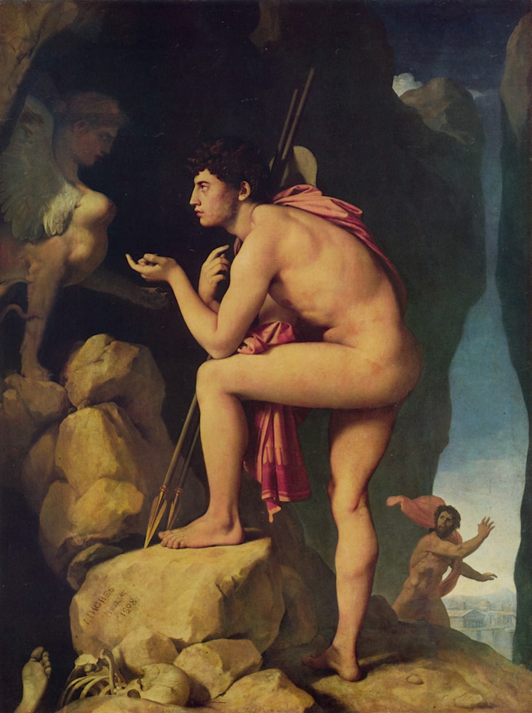 Oedipus and the Sphinx by Jean Auguste Dominique Ingres