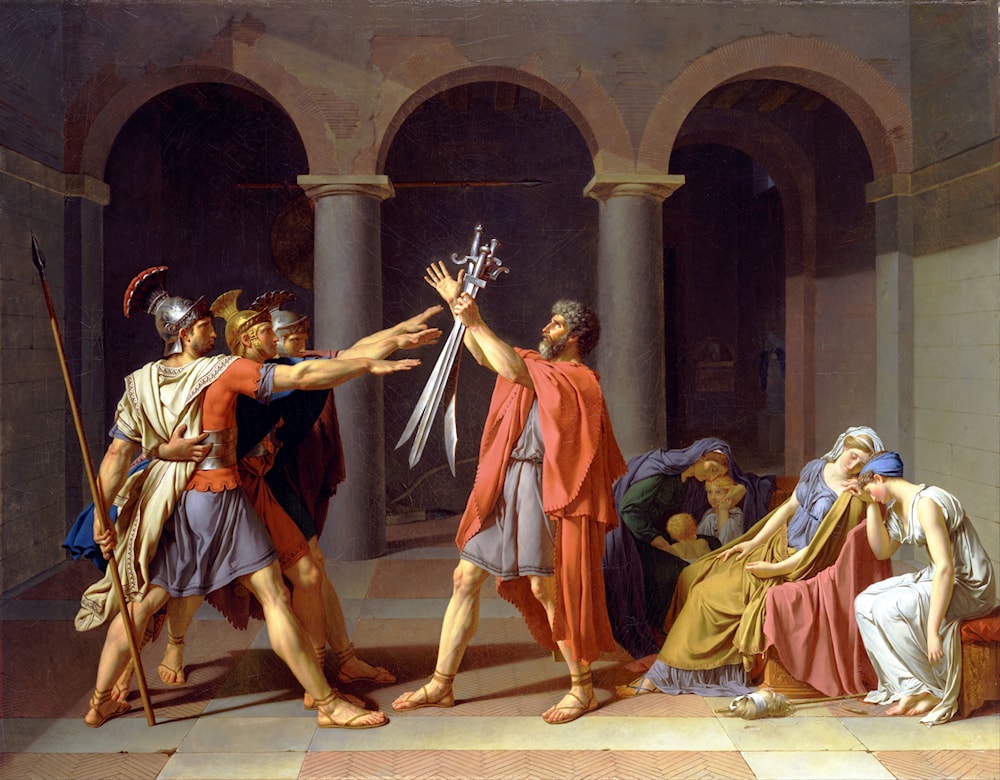 The Oath of the Horatii by Jacques-Louis David