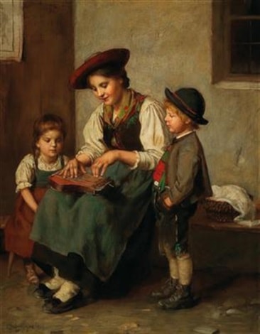 The Zither Player by Franz Von Defregger