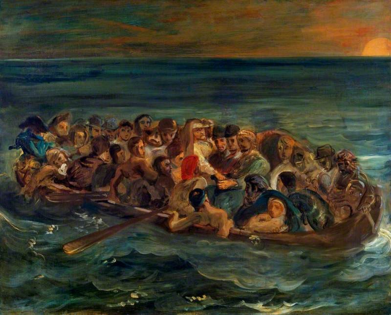 Mural Carrelage Delacroix 36x48 Pouces - 12 Carreaux 12x12, Céramique, Style Moderne