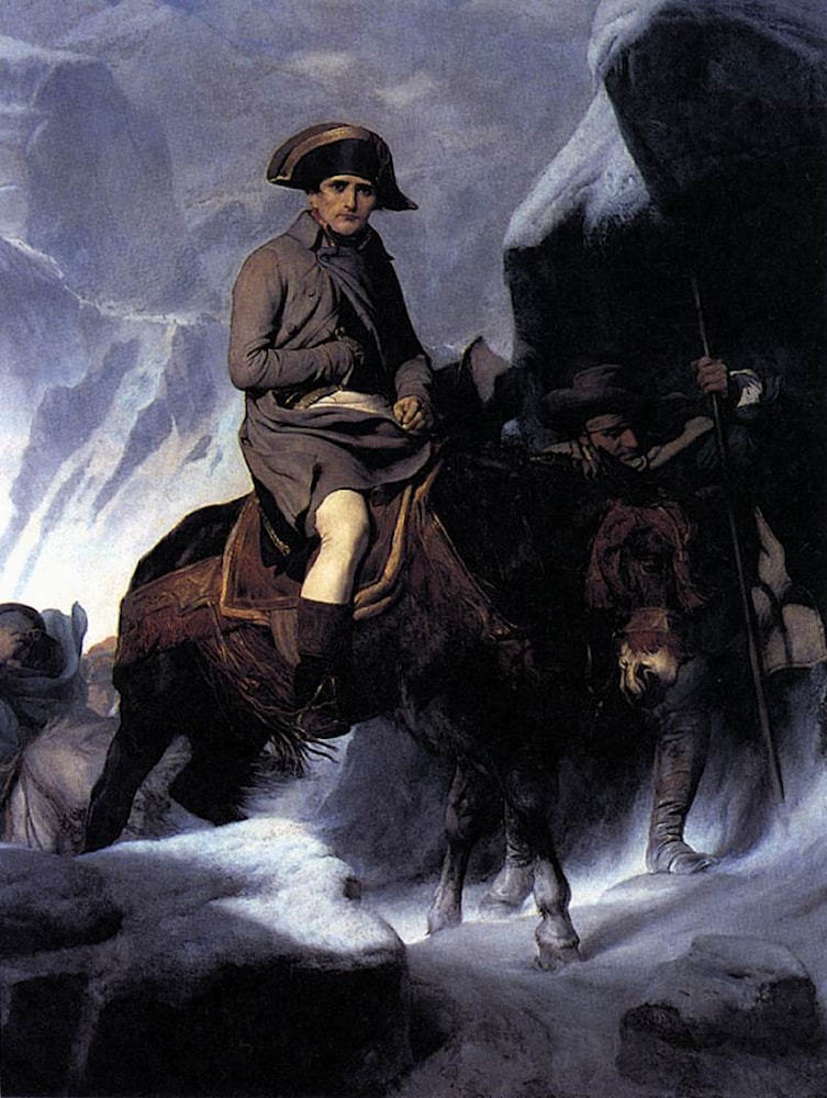 Bonaparte Crossing the Alps by Paul Delaroche - Art Renewal Center