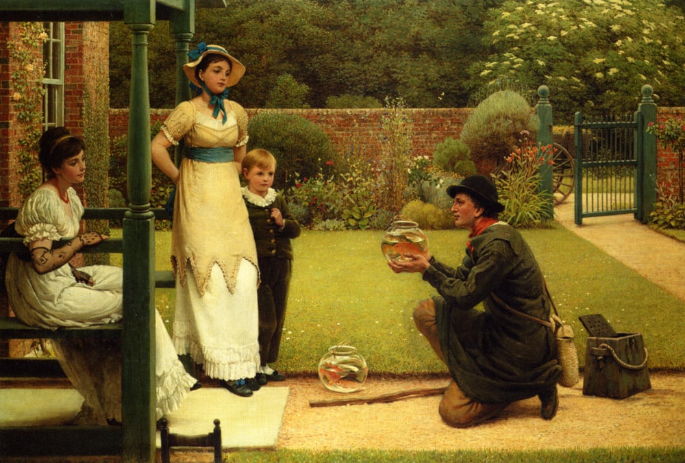 The Goldfish Seller by George Dunlop, R.A., Leslie