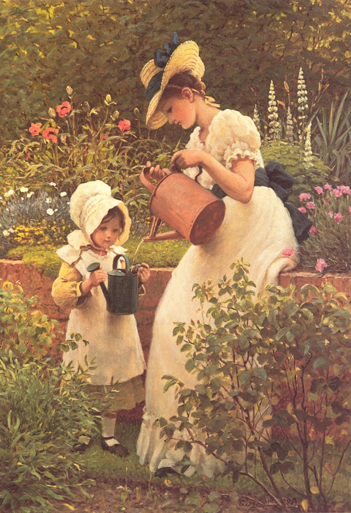 The Young Gardener by George Dunlop, R.A., Leslie