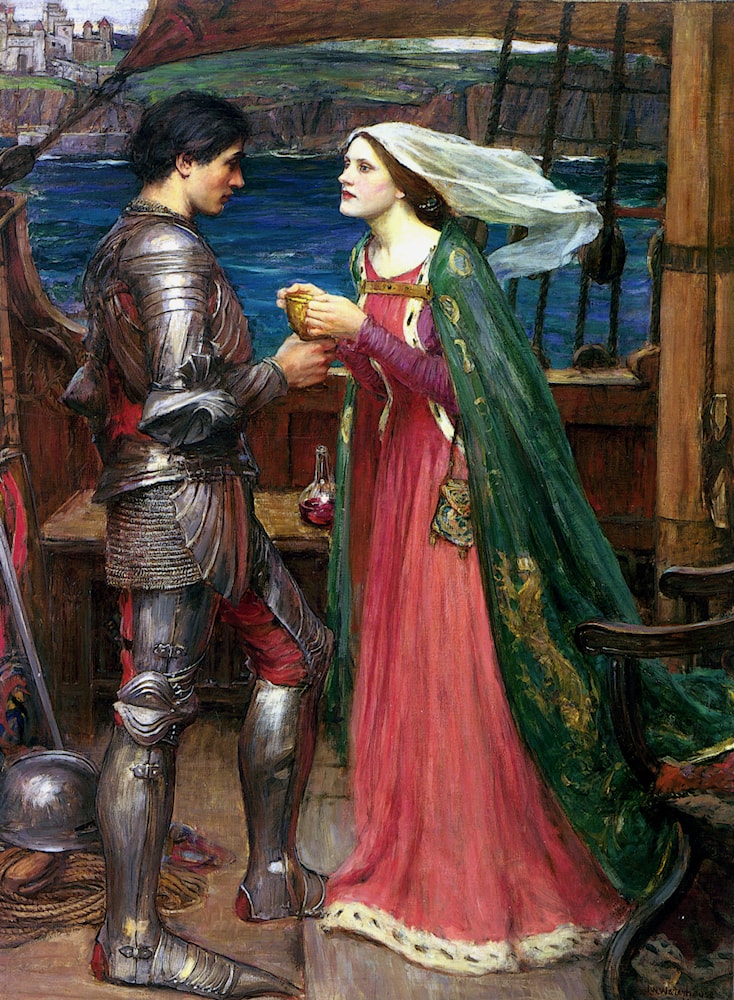 Tristan And Isolde With The Potion By John William Waterhouse Art Renewal Center