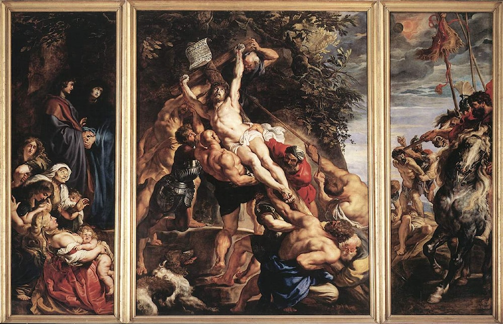 Raising of the Cross by Peter Paul Rubens