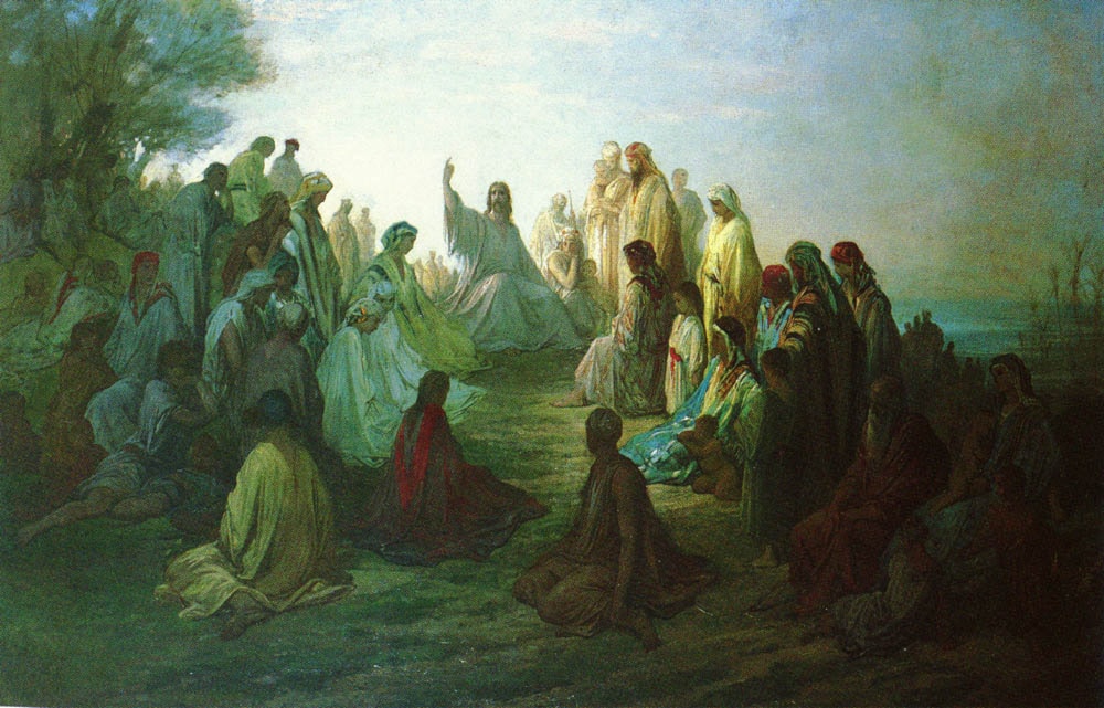 Jesus Prechant Sur La Montagne by Gustave Dore - Art Renewal Center