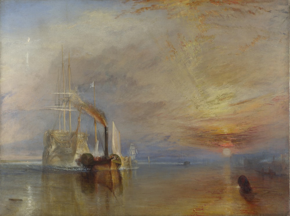 J. M. W. Turner: The Fighting Temeraire tugged to her last Berth to be broken up by Joseph Mallord William Turner