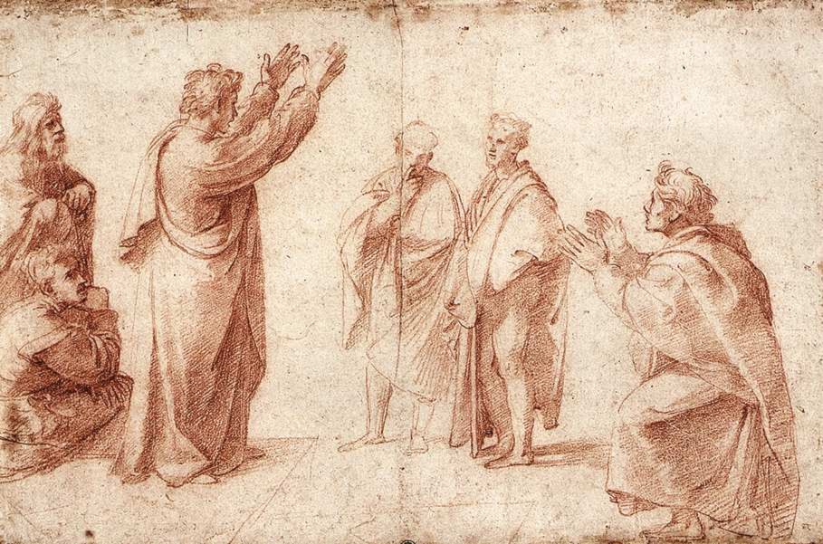 Study for St Paul Preaching in Athens by Raphael Art Renewal Center