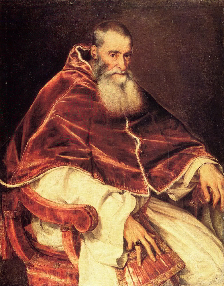 Portrait of Pope Paul III by Titian 3 images Art Renewal Center