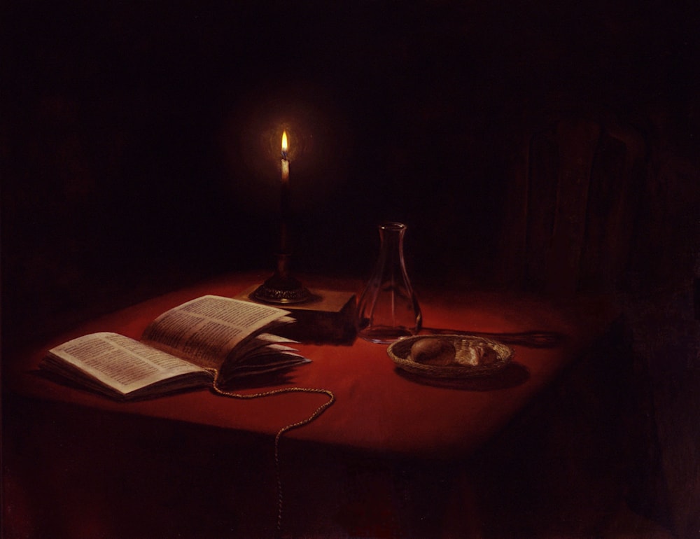 Candlelit Still Life by Virgil Elliott