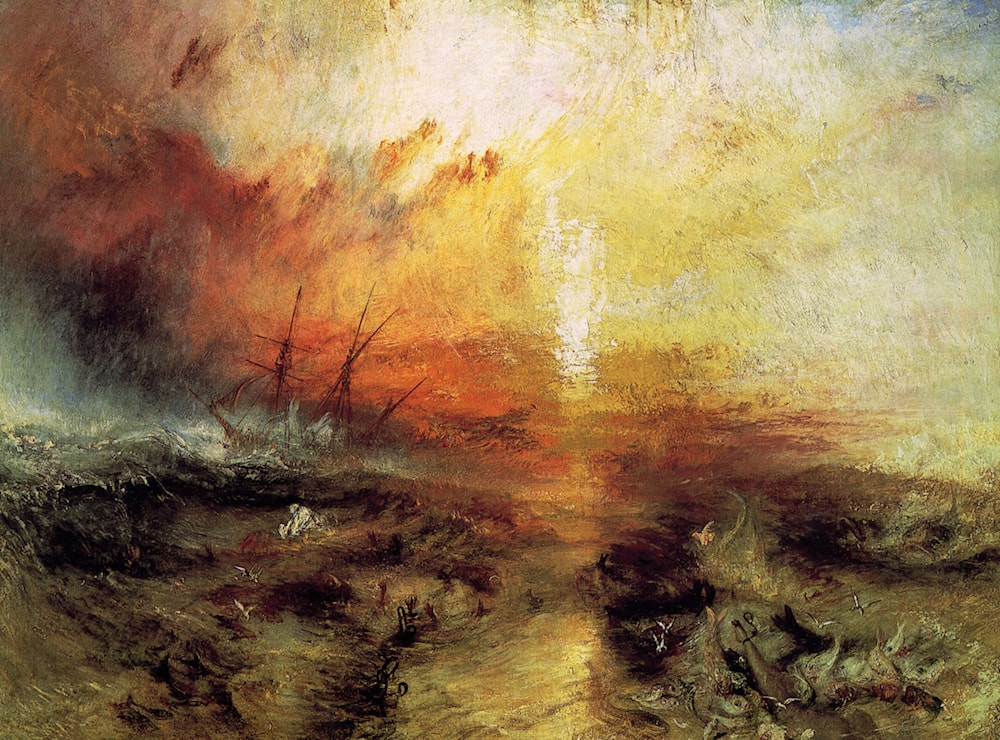 Slavers Throwing Overboard the Dead and Dying - Typhoon Coming On by Joseph Mallord William Turner