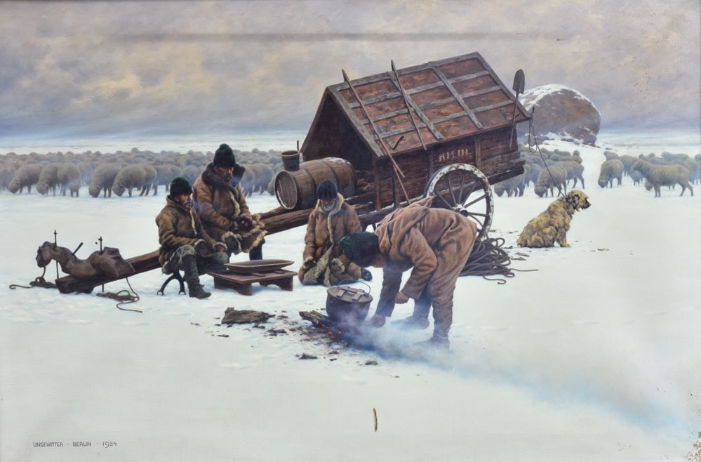 Sheep Herders at Day's End by Hugo Ungewitter Art Renewal Center