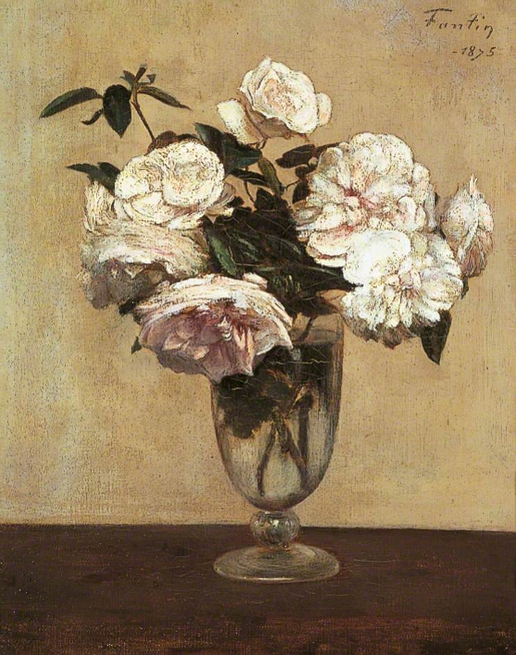 Pink Roses by Henri Fantin-Latour - Art Renewal Center