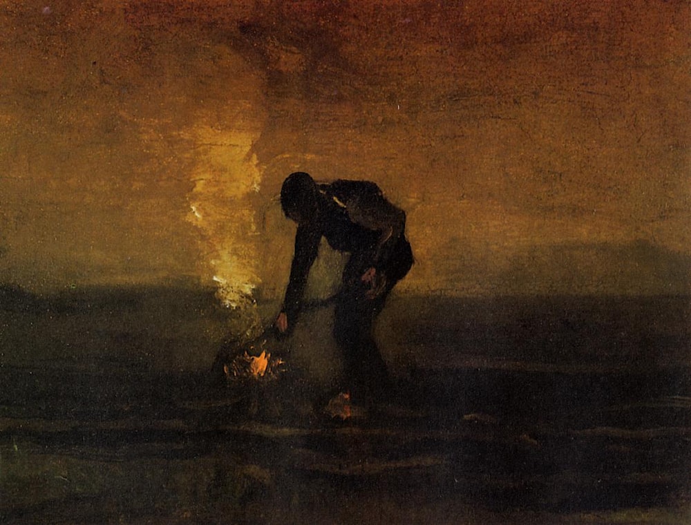 Peasant Burning Weeds by Vincent van Gogh