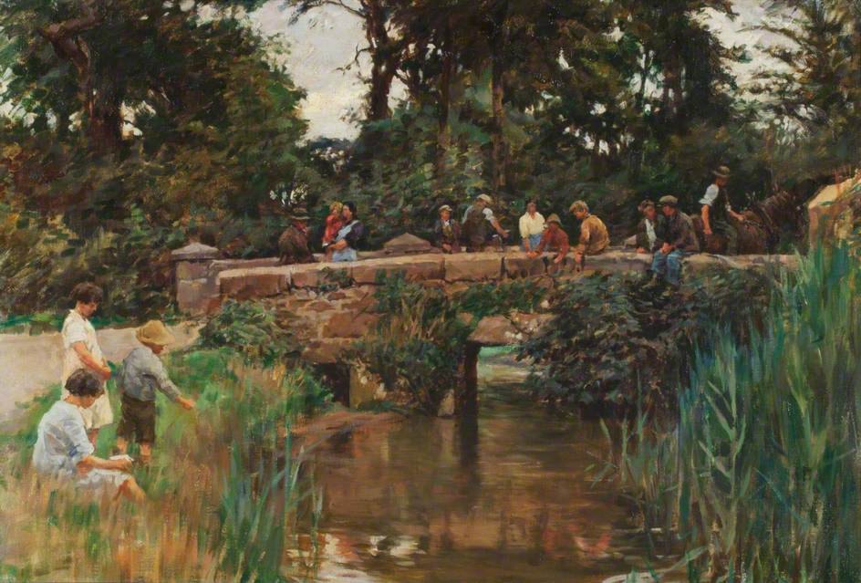 Relubbus Bridge by Stanhope Alexander Forbes - Art Renewal Center
