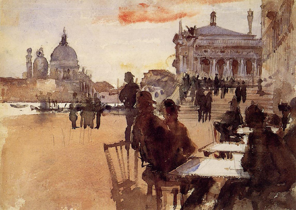 Cafe On The Riva Degli Schiavoni By John Singer Sargent Art Renewal 