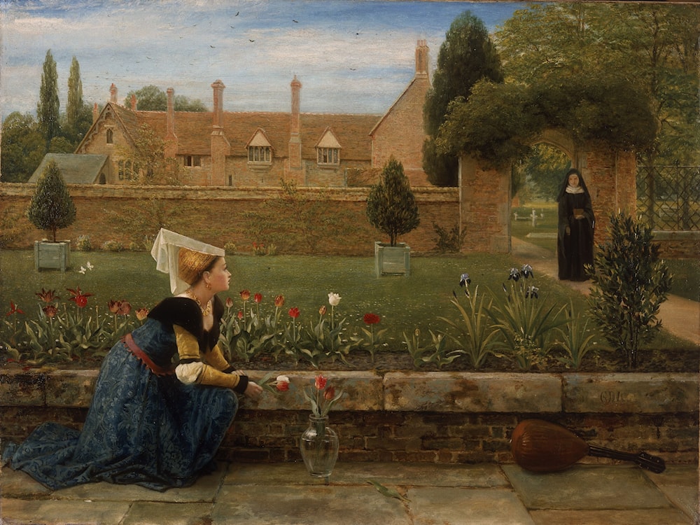 The Convent Garden by George Dunlop, R.A., Leslie