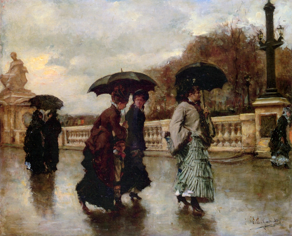 Elegantes sous la pluie by Eduardo Leon Garrido