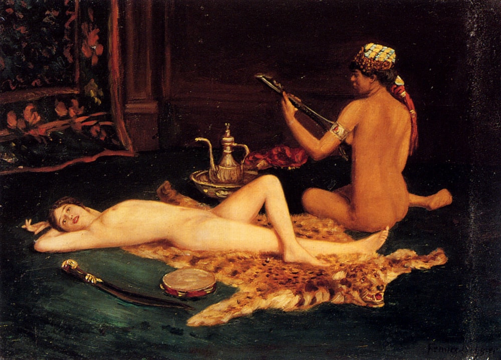 Reclining Odalisque by Hermann Fenner Behmer
