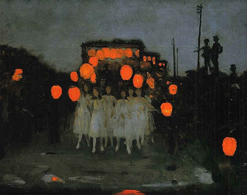 The Lantern Parade by Thomas Cooper Gotch - Art Renewal Center