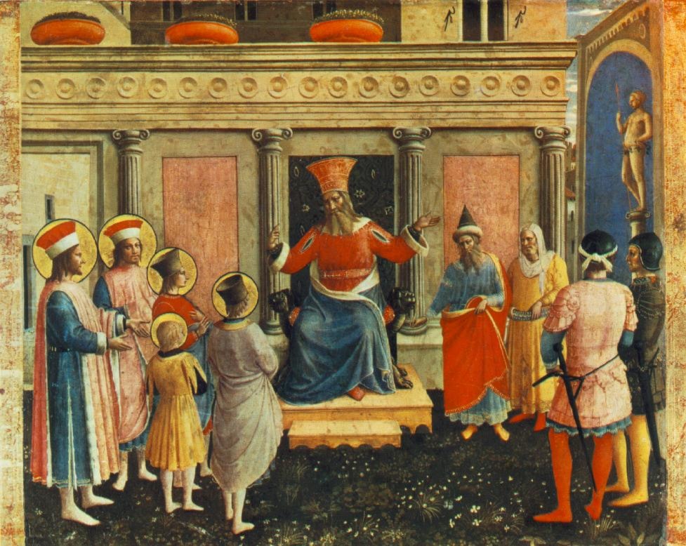 Saint Cosmas and Saint Damian before Lisius by Fra Angelico Art