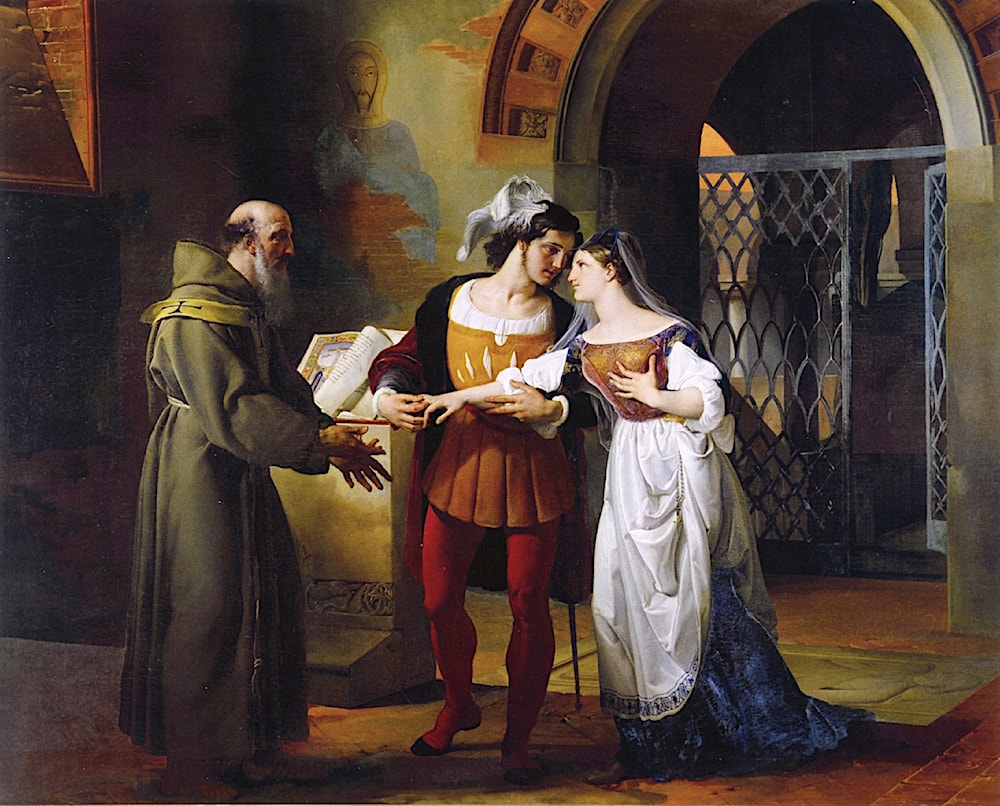 The Betrothal of Romeo and Juliet witnessed by Father Lorenzo by