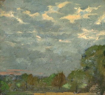 Dark Trees and White-Tip Clouds