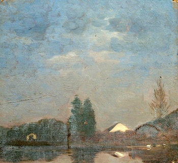 Lake, House and Trees