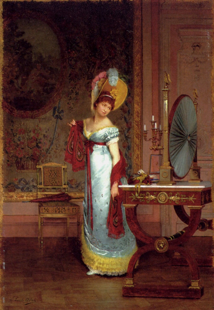 The New Shawl by Louis Emile Adan