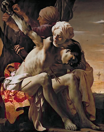 St Sebastian Tended by Irene and her Maid