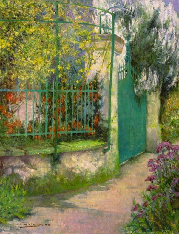 Monet's Gate at Giverny by Allan R. Banks - Art Renewal Center
