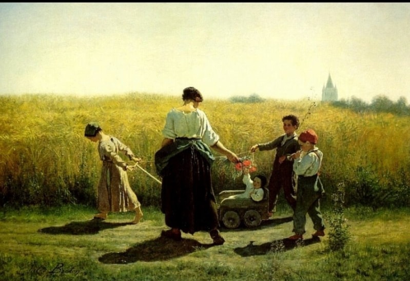 The Departure for the Fields by Jules-Adolphe Breton