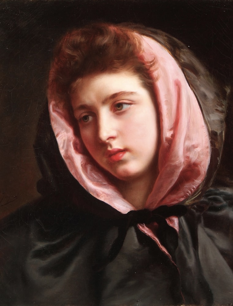 油絵 Gustave Jean Jacquet_想いの喪失 ma2729 油絵 Gustave Jean Jacquet_想いの喪失 ma2729