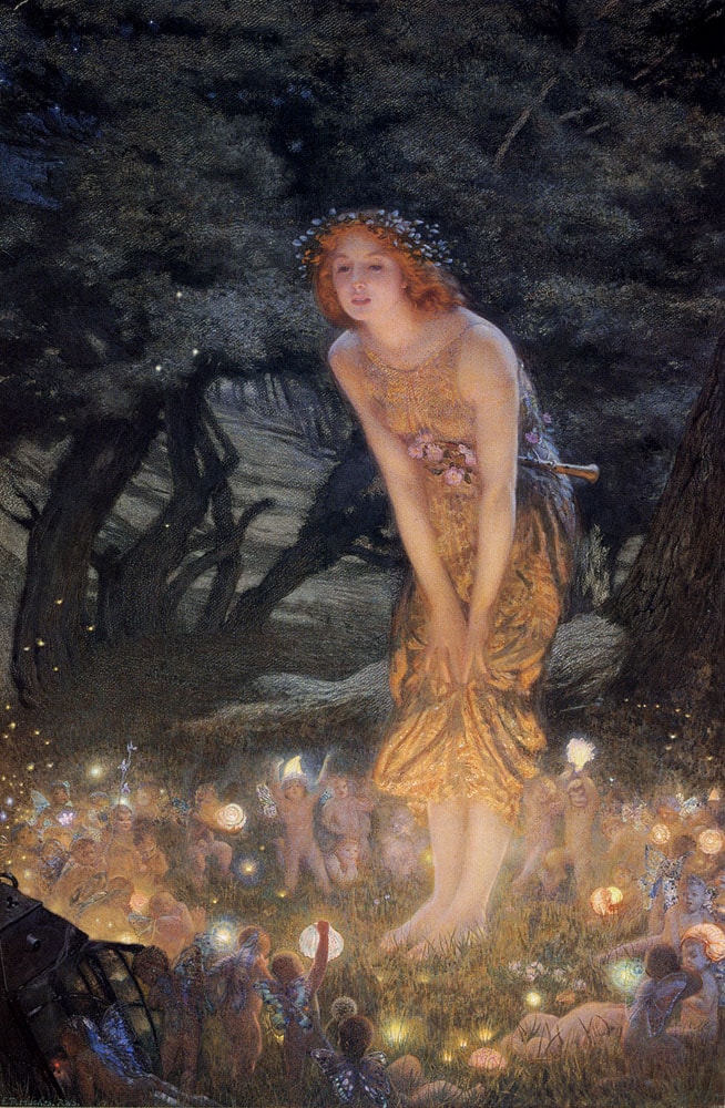 Midsummer Eve by Edward Robert Hughes R.W.S. - Art Renewal Center