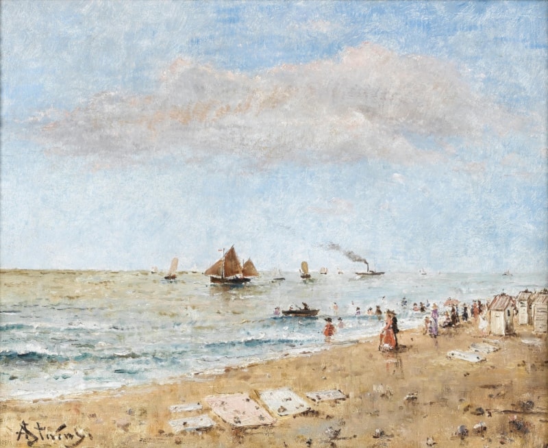 Sea Coast by Alfred Stevens - Art Renewal Center