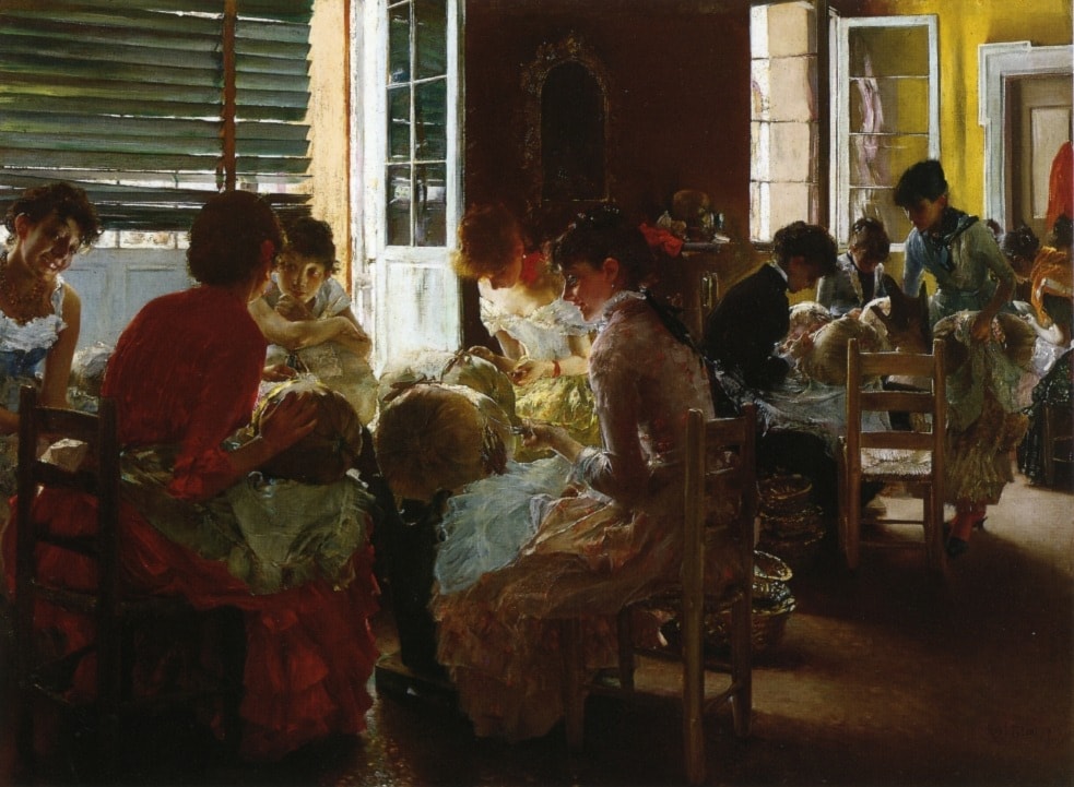 Venetian Lace Makers by Robert Frederick Blum
