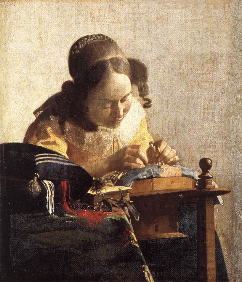 The Lacemaker by Johannes Vermeer 3 images Art Renewal