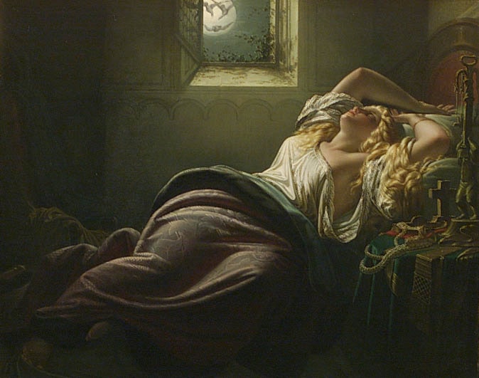 Kriemhild's Dream of the Falcon by Heinrich Schwemminger