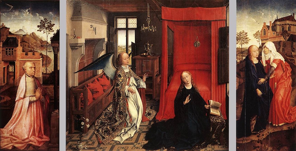 Annunciation Triptych by Rogier van der Weyden
