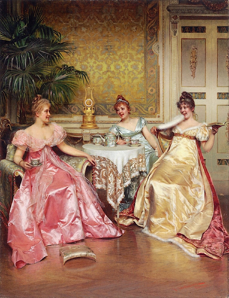Afternoon Tea for Three by Charles Joseph Frederick Soulacroix
