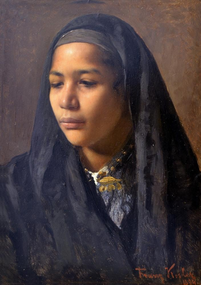 Portrait of a Young Woman by Franz Xavier Kosler Art Renewal Center