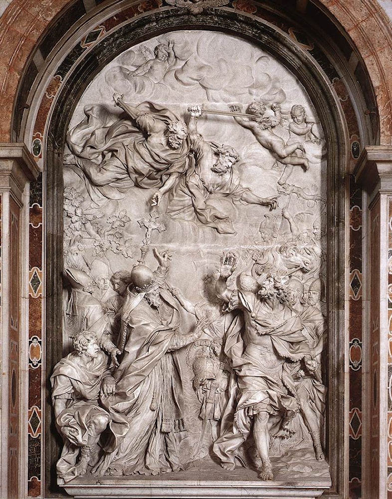 The Meeting of Leo I and Attila by Alessandro Algardi - Art