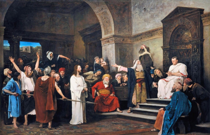 Christ before Pilate by Mihaly Munkacsy - 2 images - Art Renewal Center