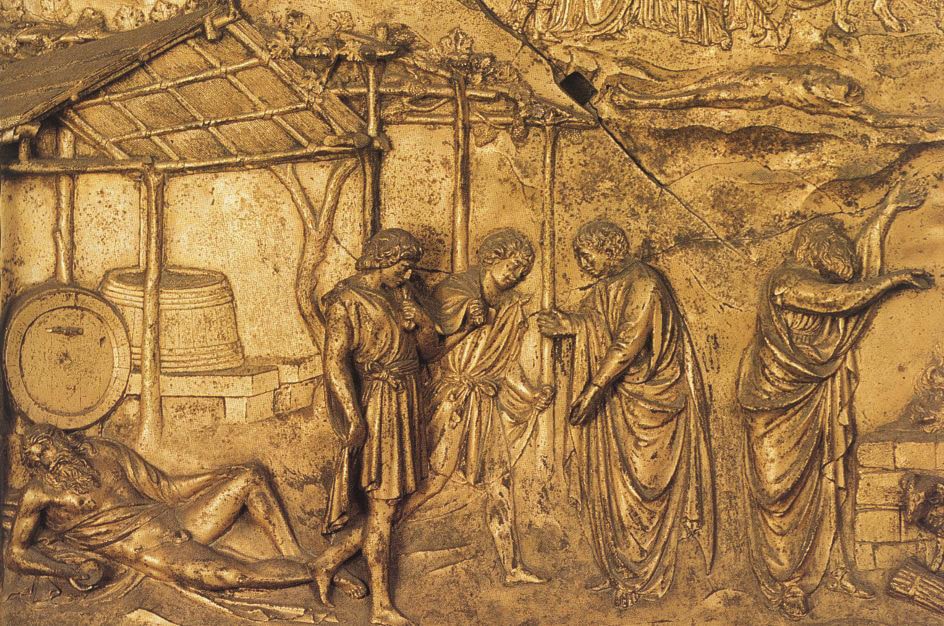 The Drunkennes of Noah by Lorenzo Ghiberti Art Renewal Center