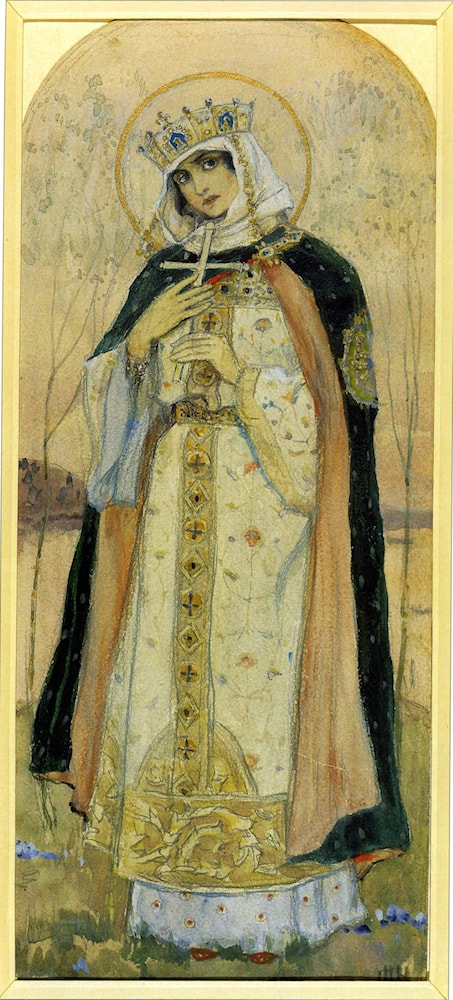 St. Princess Olga by Mikhail Nesterov - Art Renewal Center