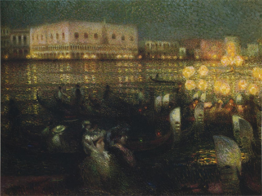 La Serenade, Venice by Henri Le Sidaner - Art Renewal Center
