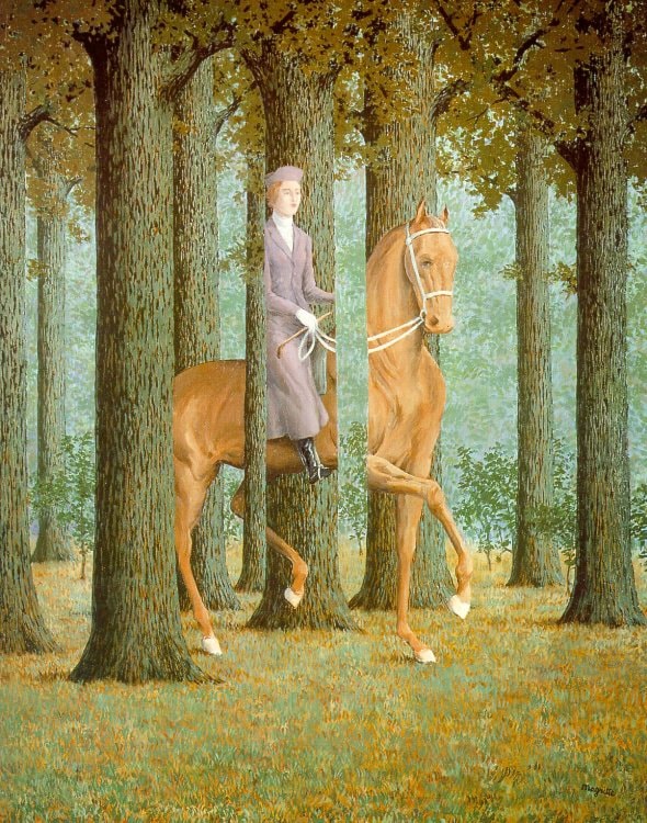 The Blank Check by Rene Magritte